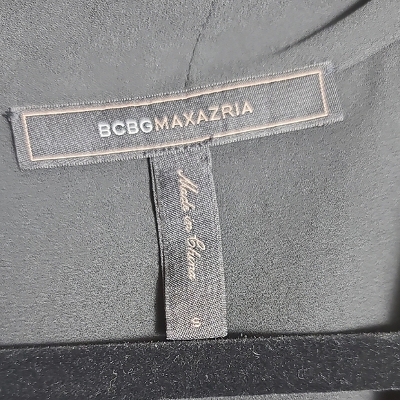 BCBGMAXAZRIA Cecil Asymmetric Sleeveless Top In Black Size Small - Picture 2 of 16